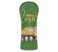 Copertura da golf in pelle PU con targhetta numerica per driver ibridi e fairway Woods Parks Day Rosa Vintage TRAI