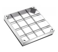 Copertura da incasso for pozzetto con base, coperchio for fosse settica ad alta resistenza, resistente all'usura e agli urti, Integrato nel pavimento，Robusto(8cm,70 * 70cm/27.5 * 27.5in)