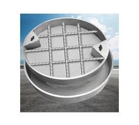 Copertura da incasso in acciaio inossidabile 304, coperchio invisibile per fosse settiche per vialetti, cortili, giardini e prati, antiscivolo, 50 x 50 x 5 cm