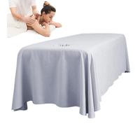 Copertura da tavolo da massaggi, fogli di letti da massaggio riutilizzabili con buco del viso, fogli di letti spa per bellezza da 190 * 80 cm, tavoli spa (grigio)