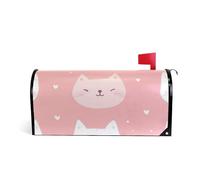 Copertura decorativa della cassetta postale rosa del volto dei gatti per il giorno della memoria carino natale magnetico copre dimensioni standard Caja de correos