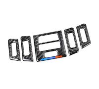 Copertura decorativa per auto For BMW Serie 3 E90 E92 E93 Air Vent in fibra di uscita Interni assetto di carbone interni in fibra di carbonio nero 2005-2012 Car Center Console Interni 5pcs / set