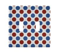 Copertura decorativa per interruttore della luce, 2 gang di dimensioni standard, copri prese e piastre per interruttori infrangibili in policarbonato Thermopl 11,4 cm H x 11,6 cm L per interruttore di