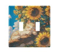 Copertura decorativa per interruttore della luce a 2 gang dimensioni standard copri interruttore della luce piastra da parete infrangibile policarbonato Thermopl 11,4 cm H x 16,2 cm L per decoratore