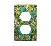 Copertura decorativa per interruttore della luce a forma di farfalla, in vetro colorato, 1 banda, per cucina, camera da letto, bagno, dimensioni 7 x 11,4 cm