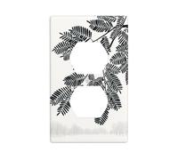 Copertura decorativa per interruttore della luce a forma di foglia di lobina, 1 banda, per cucina, camera da letto, bagno, dimensioni 7 x 11,4 cm