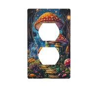 Copertura decorativa per interruttore della luce a fungo rosso, 1 banda, per cucina, camera da letto, bagno, dimensioni 7 x 11,4 cm