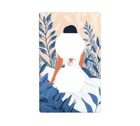 Copertura decorativa per interruttore della luce con donna in abito bianco, 1 banda, per cucina, camera da letto, bagno, dimensioni 7 x 11,4 cm