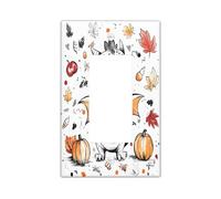 Copertura decorativa per interruttore della luce con draghi autunnali dei cartoni animati, 1 banda singola a bilanciere, piastra frontale elettrica per cucina e bagno, decorazione con animali