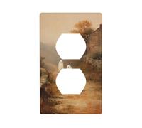 Copertura decorativa per interruttore della luce con fantasmi classici in campagna, stile vintage, rustico, 1 banda, per cucina, camera da letto, bagno, dimensioni 7 x 11,4 cm