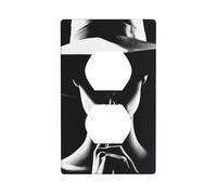 Copertura decorativa per interruttore della luce con gesto del silenzio da donna a labbra 1 gang per cucina stanza bagno dimensioni 7 x 11,4 cm