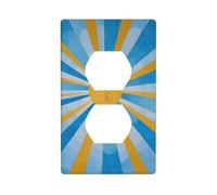 Copertura decorativa per interruttore della luce con sole radiante nel cielo, 1 banda, per cucina, camera da letto, bagno, dimensioni 7 x 11,4 cm