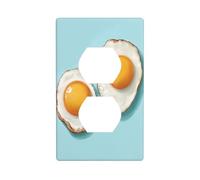 Copertura decorativa per interruttore della luce con uova fritte 1 gang piastra da parete per cucina stanza bagno dimensioni 7 x 11,4 cm