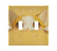 Copertura decorativa per interruttore della luce, doppia dimensione standard, copri prese e piastre interruttori infrangibili in policarbonato Thermopl 11,4 cm H x 11,6 cm L per interruttore