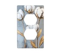 Copertura decorativa per interruttore della luce, in cotone, motivo floreale, 1 banda, per cucina, camera da letto, bagno, dimensioni 7 x 11,4 cm