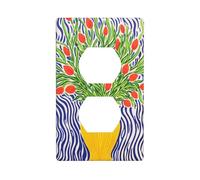 Copertura decorativa per interruttore della luce, motivo fiori gialli in vaso, 1 banda, per cucina, camera da letto, bagno, dimensioni 7 x 11,4 cm