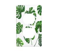 Copertura decorativa per interruttore della luce, motivo foglie tropicali di Monsterra, 1 banda, per cucina, camera da letto, bagno, dimensioni 7 x 11,4 cm