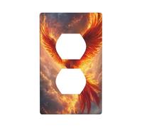 Copertura decorativa per interruttore della luce, motivo uccello che sorge dalle ceneri mitico, 1 banda, per cucina, camera da letto, bagno, dimensioni 7 x 11,4 cm