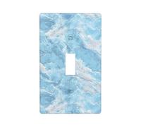 Copertura decorativa per interruttore luce blu e bianco marmo singolo interruttore 1 banda piastra da parete per cucina casa colonica camera da letto bagno decorazione artistica