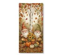 Copertura decorativa per porta a forma di gnomo, fantasiosa, rustica, zucche, girasole, arancione, con corda, sfondo per porta d'ingresso, decorazione per la casa, per portico, patio, interni ed