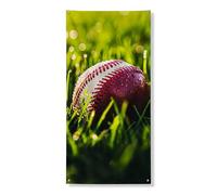Copertura decorativa per porta a tema baseball, rustica vintage, decorazione sportiva per porta d'ingresso, per interni ed esterni, primavera ed estate, forniture per il giorno del gioco, 91 x 182 cm