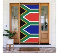 Copertura decorativa per porta con bandiera del Sud Africa, perfetta per decorazioni natalizie interne ed esterne