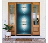 Copertura decorativa per porta con fiore di loto asiatico, perfetta per decorazioni natalizie interne ed esterne