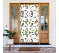 Copertura decorativa per porta con scritta "Merry Christmas", perfetta per decorazioni natalizie interne ed esterne