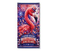 Copertura decorativa per porta con uccelli tropicali patriottici, stelle rosse e strisce, decorazione per porta d'ingresso, per interni ed esterni, forniture per celebrazione del giorno