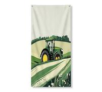 Copertura decorativa per porta del trattore a molla, 91 x 182 cm, scena floreale di campagna, da appendere alla porta d'ingresso, per interni ed esterni, portico, sfondo, forniture