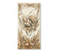 Copertura decorativa per porte in Turchia, rustica vintage, con zucche e foglie del Ringraziamento, marrone, con corda da appendere, decorazione per la casa, per porte, pareti, portico, feste, 91 x