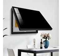 Copertura decorativa per scatola interruttori, copertura ribaltabile per scatola contatori tinta unita impermeabile decorazione interna ed esterna, coperture(Hanging,Black,23.6 * 15.7in)