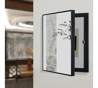 Copertura decorativa per scatola interruttori in stile retrò, Copri Cassaforte A Muro, Pittura Decorativa per Quadri elettrici Domestici, Montaggio a Parete(Black F,30 * 40cm/11.8 * 15.7in)