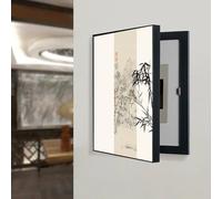 Copertura decorativa per scatola interruttori in stile retrò, Copri Cassaforte A Muro, Pittura Decorativa per Quadri elettrici Domestici, Montaggio a Parete(Black D,60 * 80cm/23.6 * 31.5in)