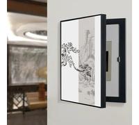 Copertura decorativa per scatola interruttori in stile retrò, Copri Cassaforte A Muro, Pittura Decorativa per Quadri elettrici Domestici, Montaggio a Parete(Black G,50 * 70cm/19.7 * 27.5in)