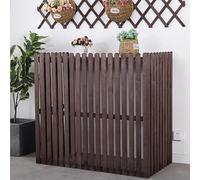 Copertura decorativa per unità AC da esterno, in legno, con ampio spazio di archiviazione, a prova di umidità e sole, design traspirante di raffreddamento, adatta a condizionatori d'aria 85 x 35 x 84