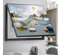 Copertura decorativa personalizzabile per pannello elettrico, design moderno e minimalista, per contatore elettrico F06, copertura a ribalta 70 x 50 cm, nasconde il cablaggio esposto, elegante