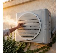 Copertura deflettore per esterni Deflettore Rotondo Per Condizionatore D'aria Esterna, Anti-soffiaggio Diretto