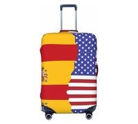 Copertura dei bagagli di viaggio della bandiera della Spagna per la copertura dei bagagli lavabile dei bagagli di 18-32 pollici resistente ai graffi, Bandiera della Spagna americana, S