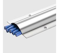 Copertura del Cavo in Metallo della Canalina di Protezione del Cavo in Acciaio Inossidabile 2 4 6 8 10 Confezione da 2 4 6 8 10 Cavi di Gestione dei Cavi Canali, Silver 8 Pack, Width 38MM (1 1/2IN)