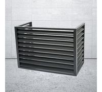 Copertura del Climatizzatore Esterno, Copertura per Pompa di Calore Alluminio, Protezione Degli Schermi Della Privacy del Recinto del Giardino (Color : Grigio, Size : 100 * 50 * 70cm)