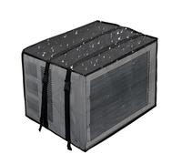 Copertura del condizionatore d'aria | Coperchio dl condizionatore d'aria impermeabile? Design a prova di polvere nera con rete laterale e cinghie regolabili, ideale per la protezione deel clima duro