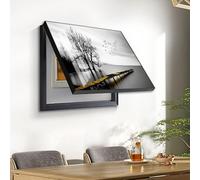 Copertura del Contatore Elettrico per Interni Copertura Decorativa del Contatore Copertura del Contatore Coperchio della Scatola del Contatore Staccabile Creativo Copertura del Conta, N, 60x50cm