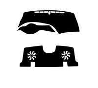 Copertura Del Cruscotto Pad Sole Parasole Cuscinetti Decorativi Isolanti Calore Per La Console Centrale Anteriore Posteriore Per Civic 2012-2015(Black)