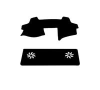 Copertura Del Cruscotto Pad Sole Per La Sesta Generazione Per Camry 2007-2011 Parasole Per Console Centrale Anteriore E Posteriore E Tappetini Decorativi Termoisolanti(Black)
