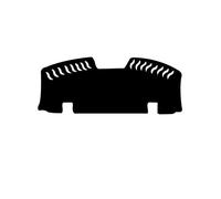 Copertura Del Cruscotto Pad Sole Per Santana 2013-2022 Parasole Per Lunotto Posteriore E Tappetino Decorativo Isolante Termico(Black)