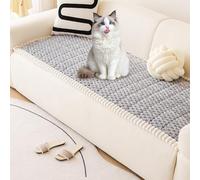Copertura del divano per cani lavabili, copertura di divano sfocata non slizzy, coperta per animali domestici per bambini morbidi per bambini protezione per mobili da letto 27.6x47, 2 pollici grigio p