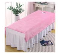 Copertura del lettino da massaggio Lenzuola for salone di bellezza e spa in velluto, copriletto for massaggi, tinta unita con/senza foro, 2 misure(Pink,80x200cm with hole)