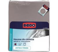 Copertura del piumone Dodo - 260x240 cm - cotone - antibatterico - Taupe - Made in Francia