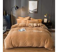 Copertura del piumone Doppio Vele Corallo in Inverno Foglio Pile Trapunta Francese Latte Flanella boschi Letti Jade_1.2-135m (Letto da 1,8 m di Cammello)